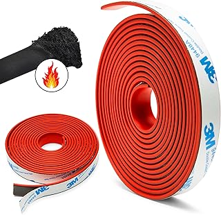 Intumescent Smoke Seal Strip Tapes – Flexible Expanding Fire Door Strips with 3M Tape 9 Foot Graphite & Rubber Composite Material - Smoker Gasket Seal Strip for Fire Rated Windows & Steel Doors
