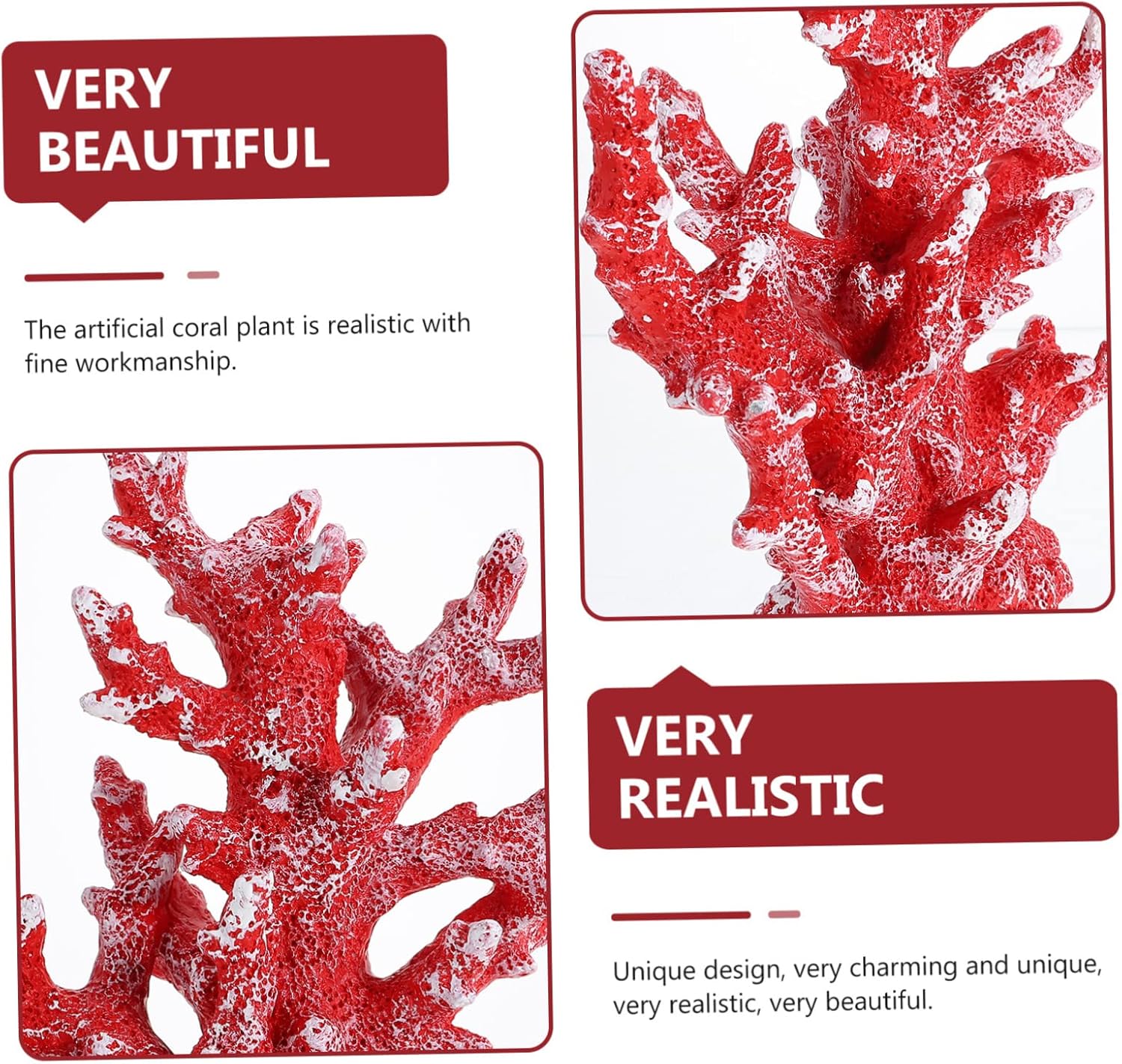 Amosfun Artificial Coral Aquarium Decoration Coral for Fish Tank Landscaping Safe Vivid for Home Decor Aquariums Enhances Natural