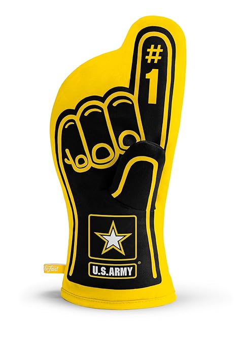 YouTheFan 5024955 United States Army 100% Cotton Oven Mitt, Black