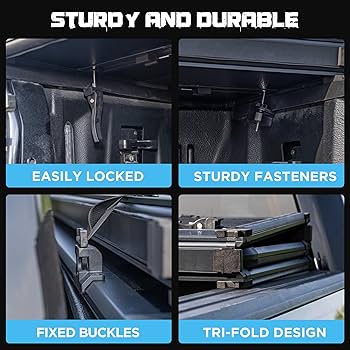 Amazon.com: Hard Folding Truck Bed Tonneau Cover Compatible