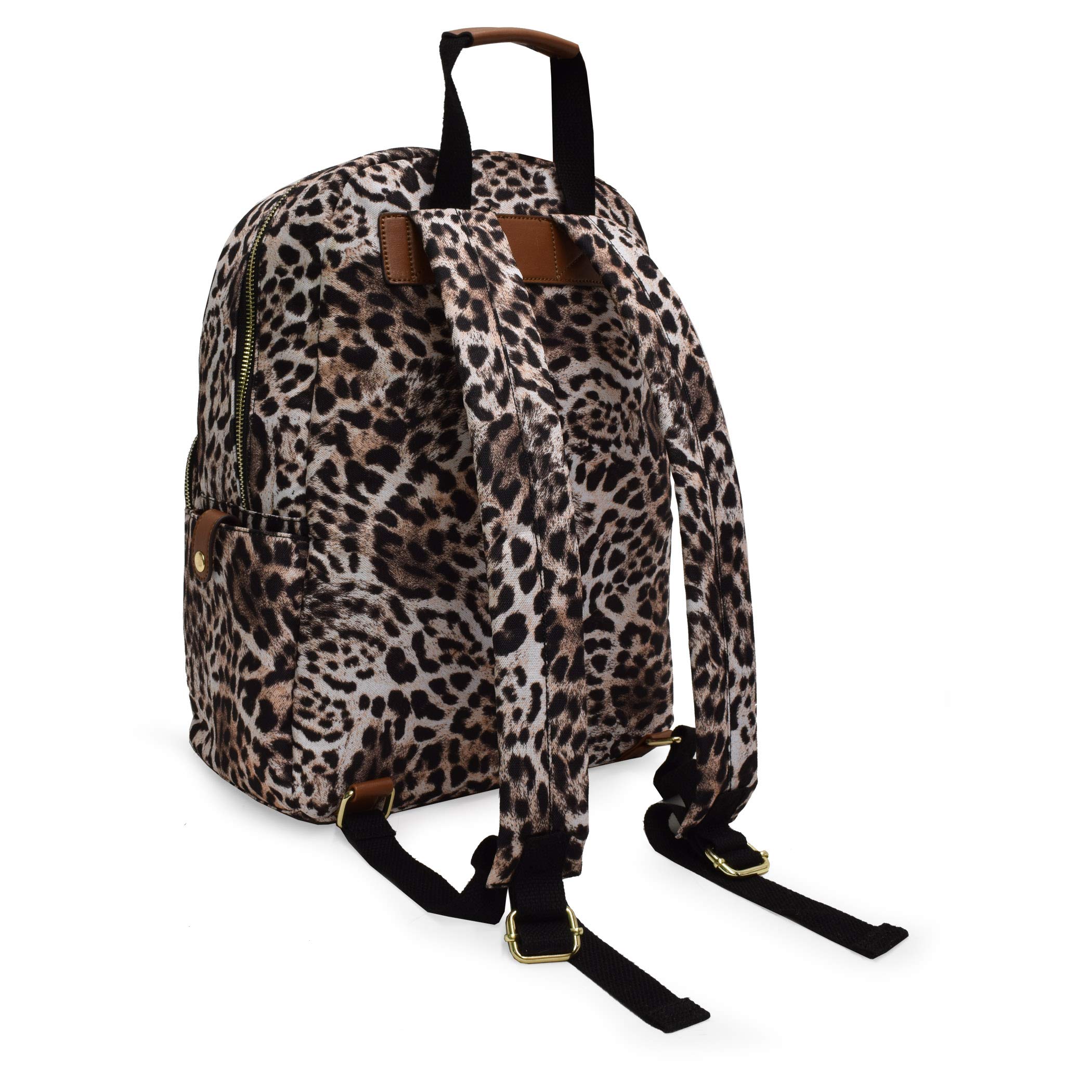adrienne vittadini leopard backpack