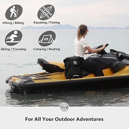 Miniatura 9 de STOVER Mochila impermeable de 51025304055L, bolsa seca flotante para kayak, viajes, playa, senderismo y campamento, hombresmujeres