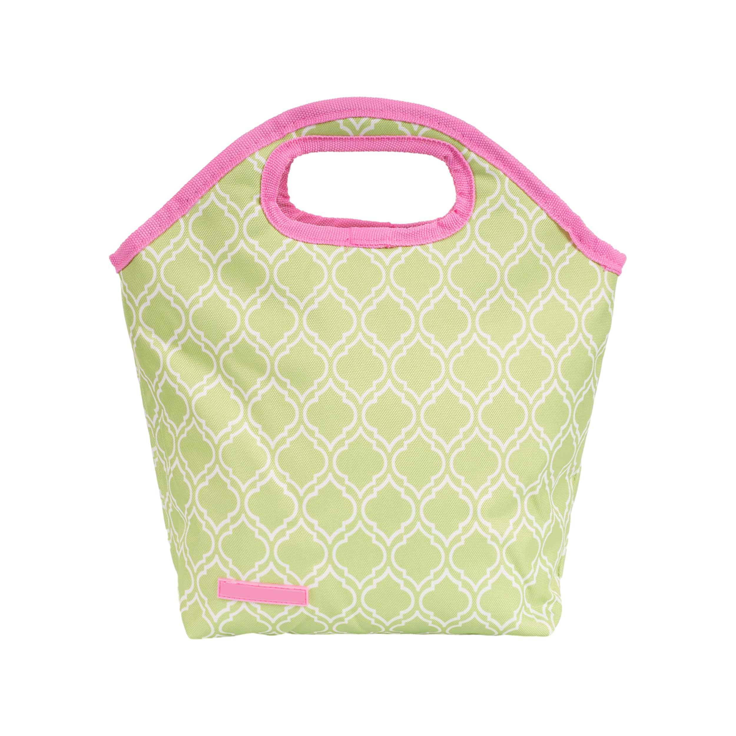 H HANSEL HOME Bolsa Termica Porta Alimentos 12L, Bolsa Comida Trabajo, Loncheras de Trabajo, Nevera Portatil Pequeña, Ideal para Trabajo, Colegio, Pícnic, Viajes - Verde y Rosa