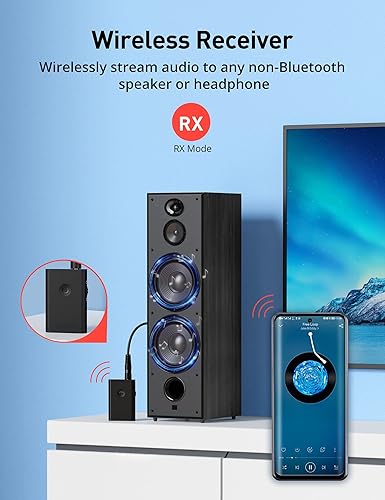 Miniatura 3 de Receptor transmisor Bluetooth V5.0 para TV PC, adaptador de audio AUX 2 en 1, adaptador Bluetooth inalámbrico de 0.138 in para