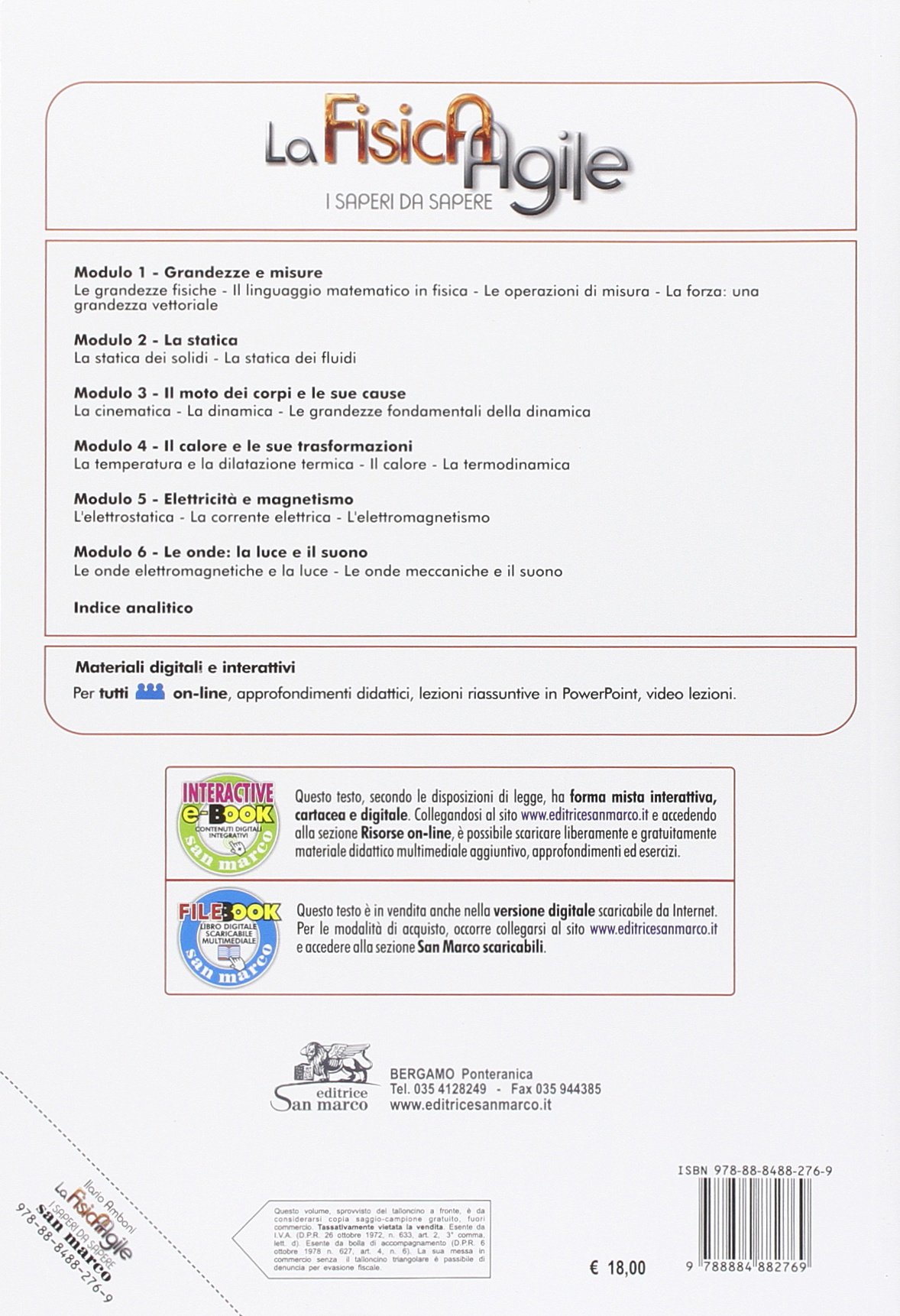 La fisica agile. I saperi da sapere. Per le Scuole superiori. Con e-book. Con espansione online