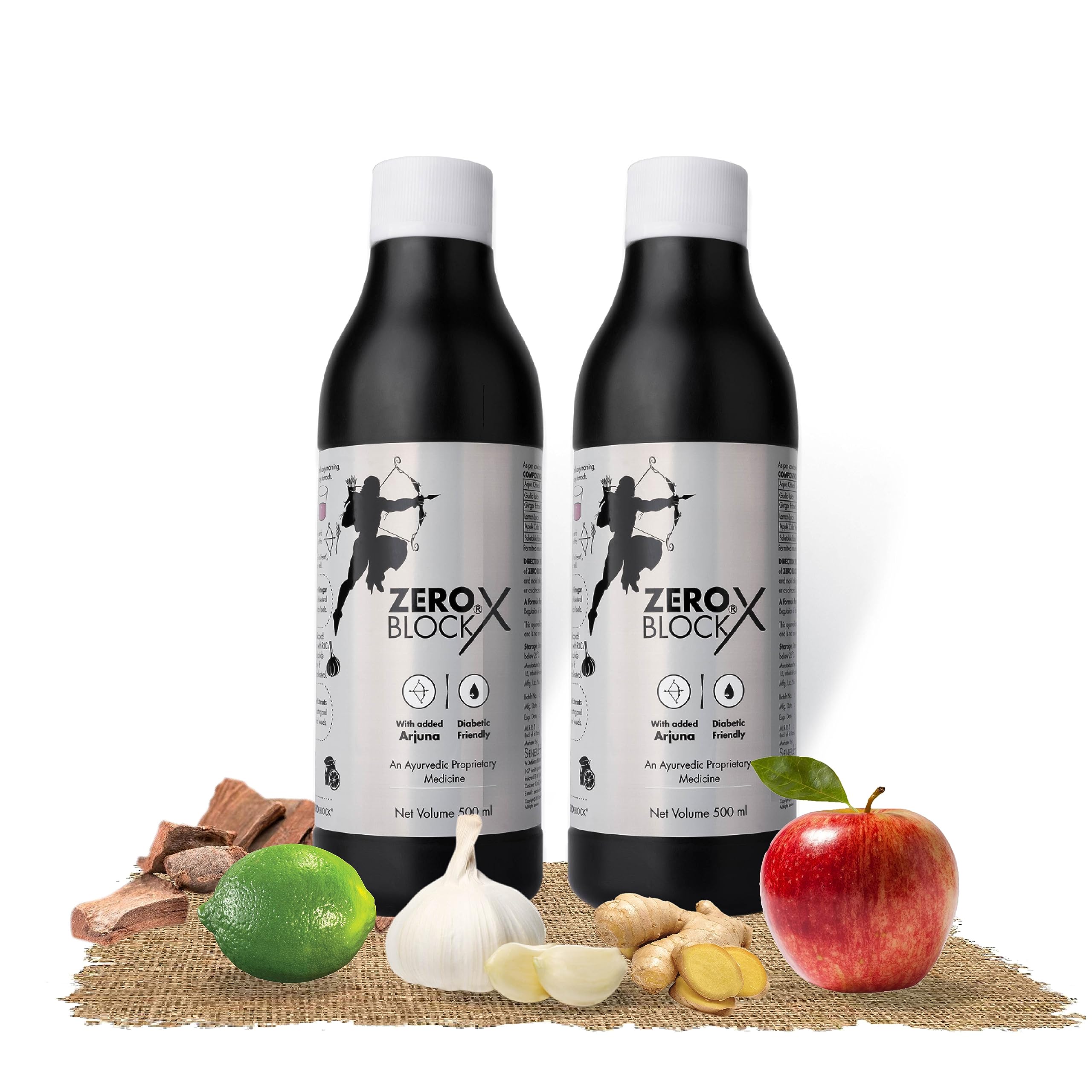 Senera Essentials Zero Block X (2X500Ml) | Ayurvedic Concoction For Heart Health & Wellness | With Arjuna, Apple Cider Vinegar, Ginger, Garlic, Lemon | No Added Sugar| For Men & Women, Liquid (B096FM15B7) Amazon Price History, Amazon Price Tracker