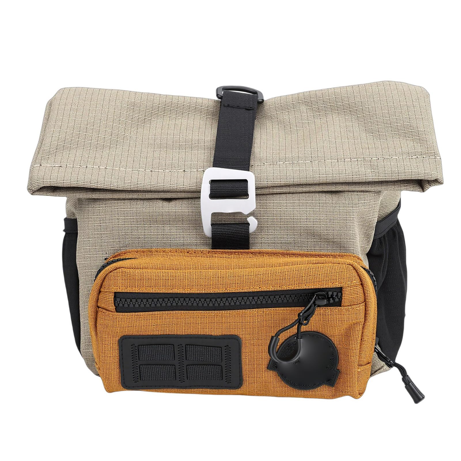 Sac de Guidon, Sac Avant de Vélo Pliant, de Rangement de Housse de Pluie à Bandoulière avec Un Design Compact, Idéal pour Le Cyclisme adapté pour (Kaki)