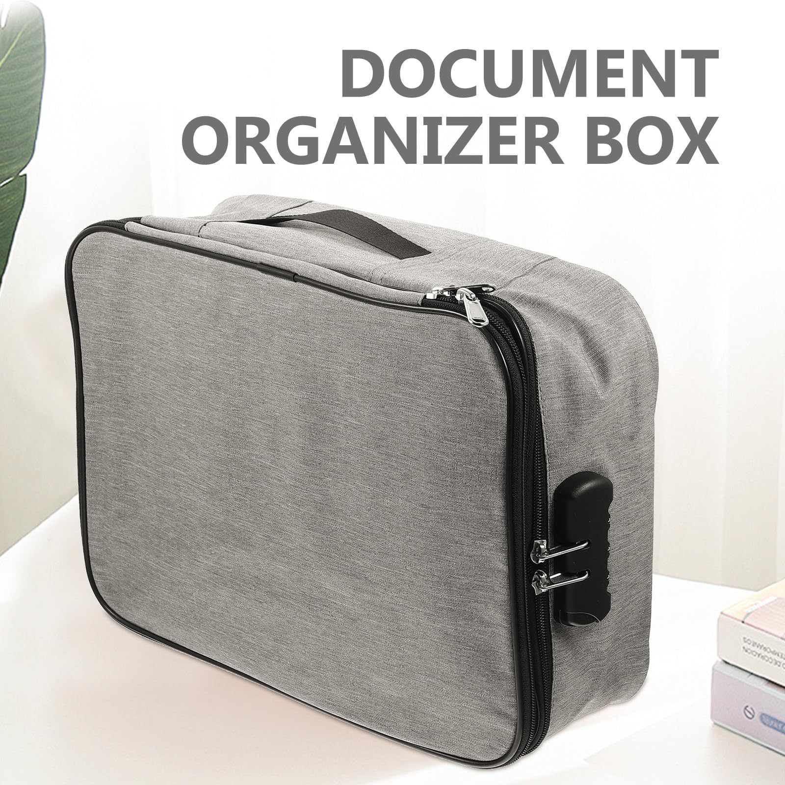 Paquet de Rangement à Serrure Grosse Capacité pour Dossiers, Pliable