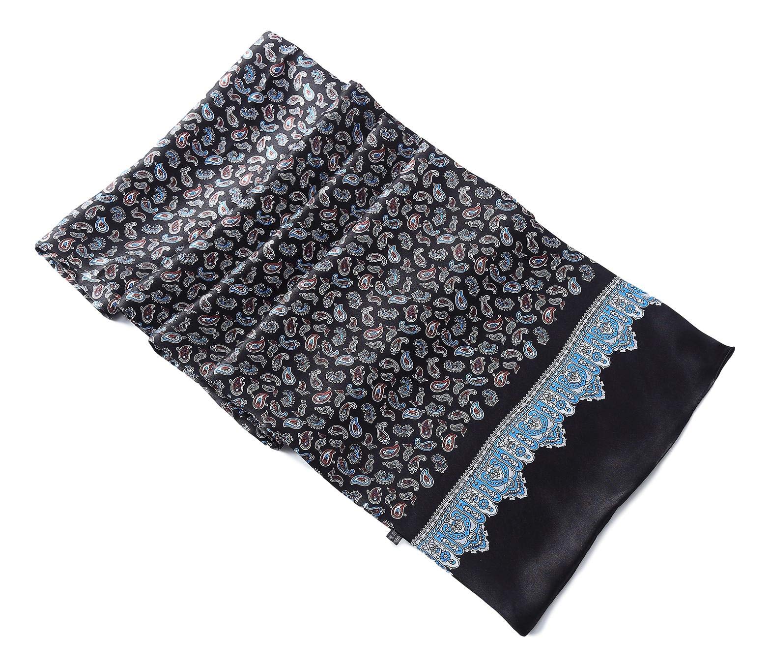 Long Charmeuse Satin Silk Scarf for Men
