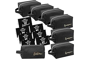 Amylove Men's Groomsmen Gifts Toiletry Bag