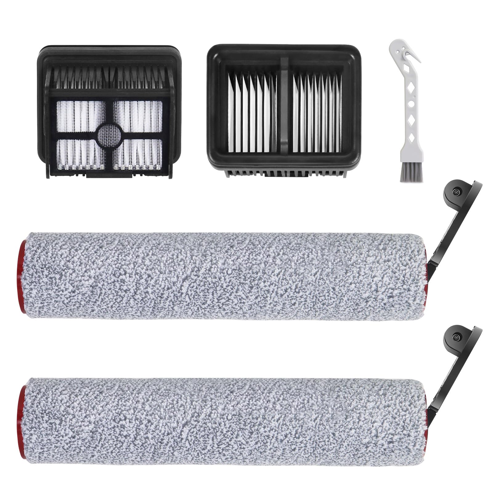 Zubehör für Dreame H14 / H14 Pro / H14 Dual Nass und Trockensauger Ersatzteile 5 Stück Zubehörset Enthalten 2 Bürstenrollen, 2 Filter Ersatzteile,1 Reinigungsbürste