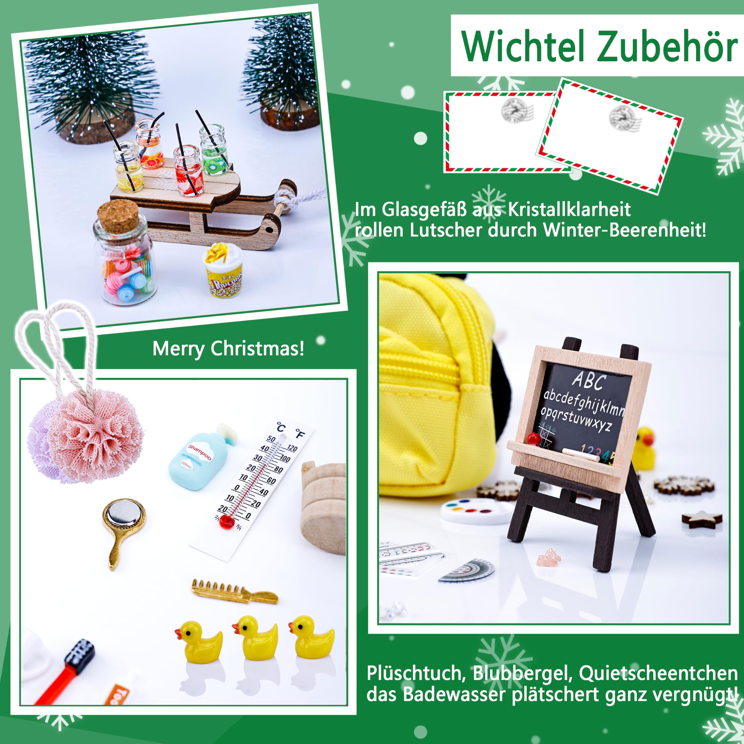 Wichtel Zubehör Baustelle Set, 32 Stück DIY Mini Wichtelbaustelle Miniatur Wichtelzubehör Baustelle, Verkehrsschilder Kinder für Wichteltür Weihnachten Deko Küche, Haushalt & Wohnen
