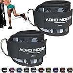 AOHO MOOON (Pair) Comfortable Adjustable Ankle Straps for Cable Machines Women, Gym Workout Leg Strap, Ankle Cuffs for Glute Workouts, Foot Straps for Kickback