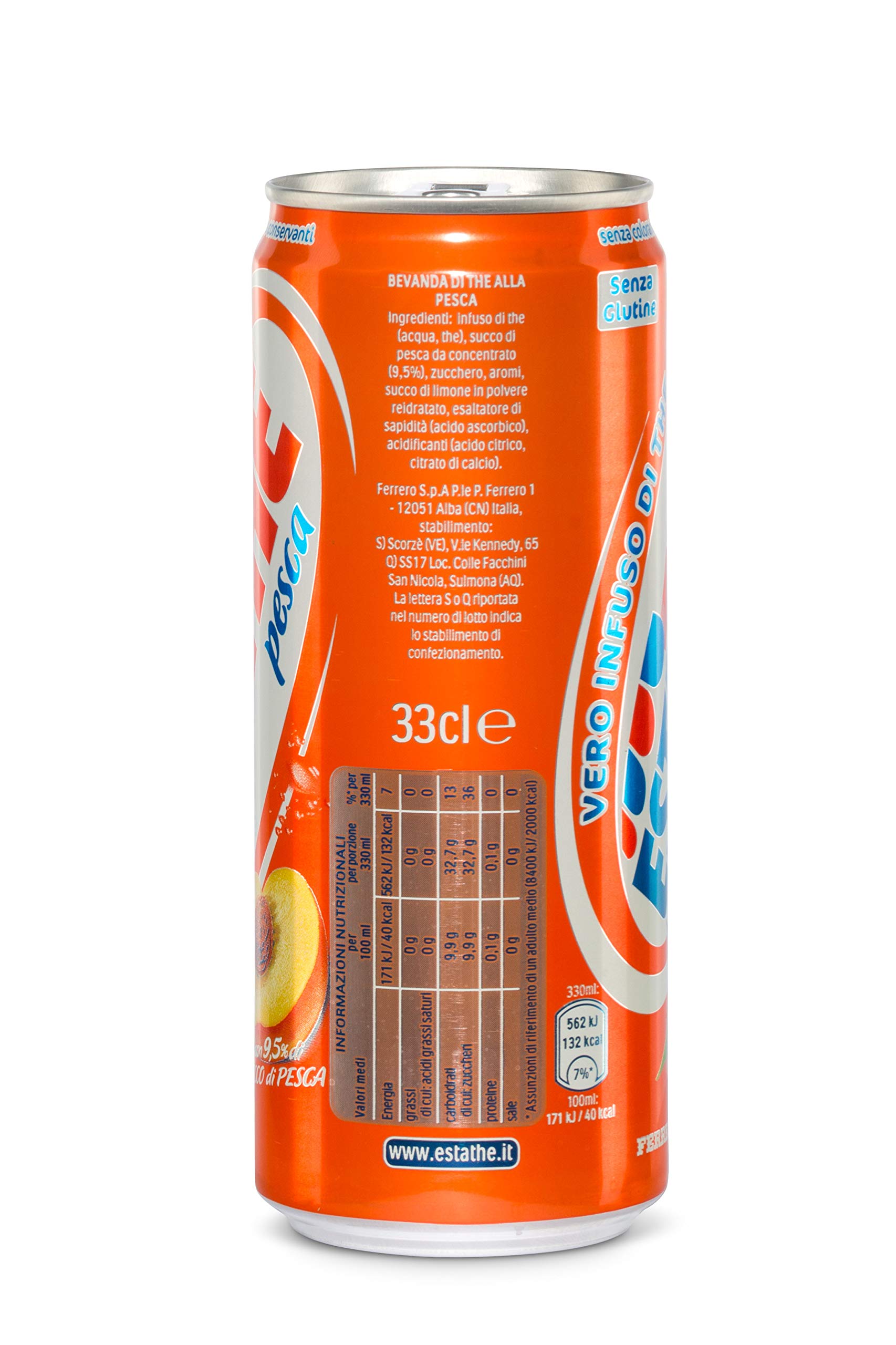 FERRERO LATA DE MELOCOTÓN DE VERANO 0.33LT PAQUETE DE 24 PIEZAS