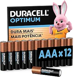 Duracell Pilha Optimum AAA Palito Com 12 Unidades