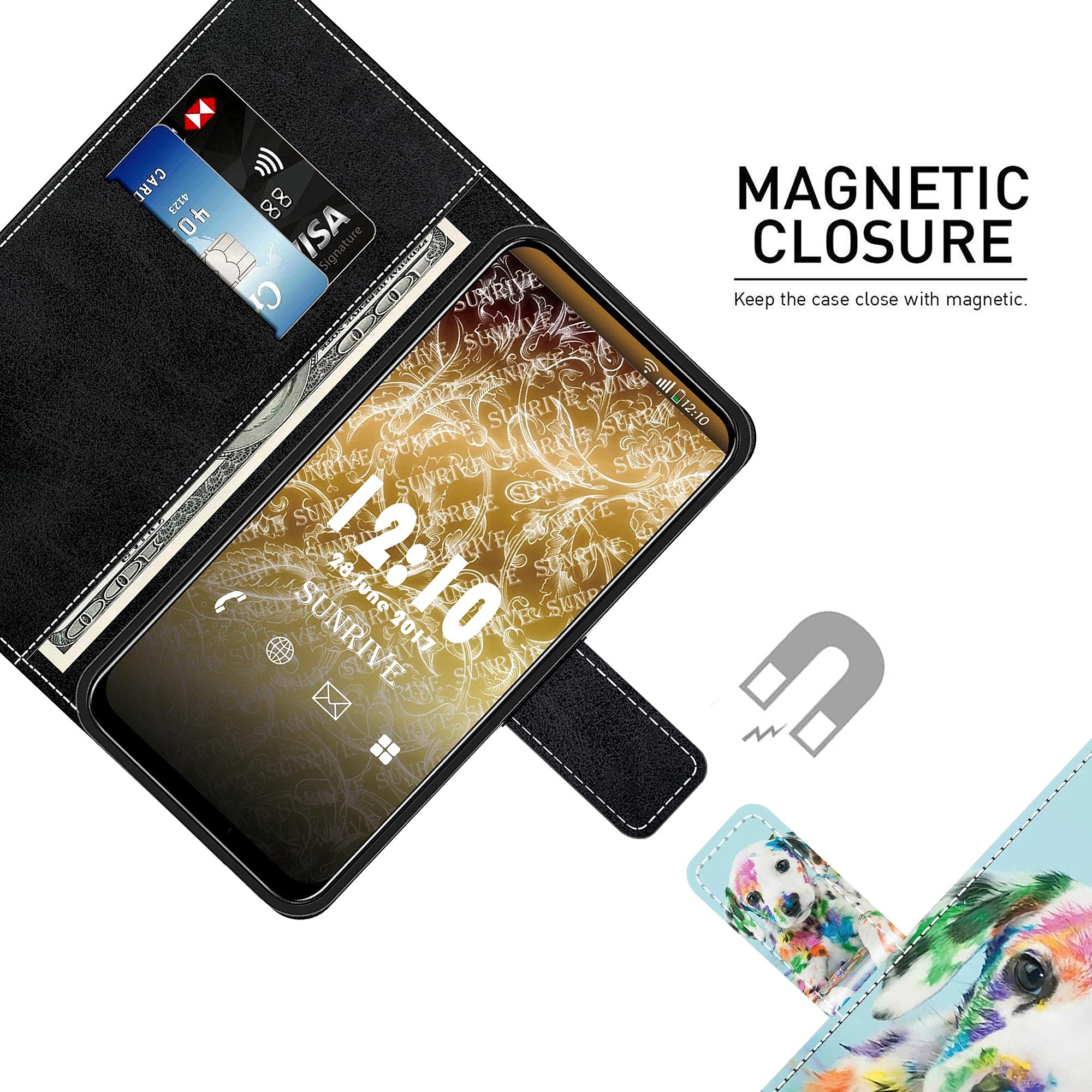 Custodia Per LG K9 Con Stilo Incluso – Pelle PU A Portafoglio – Chiusura Magnetica – Fantasia Farfalla
