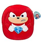 Squishmallows Original 14in Sonic The Hedgehog Knuckles Holding Blue Emerald Plush (Large)