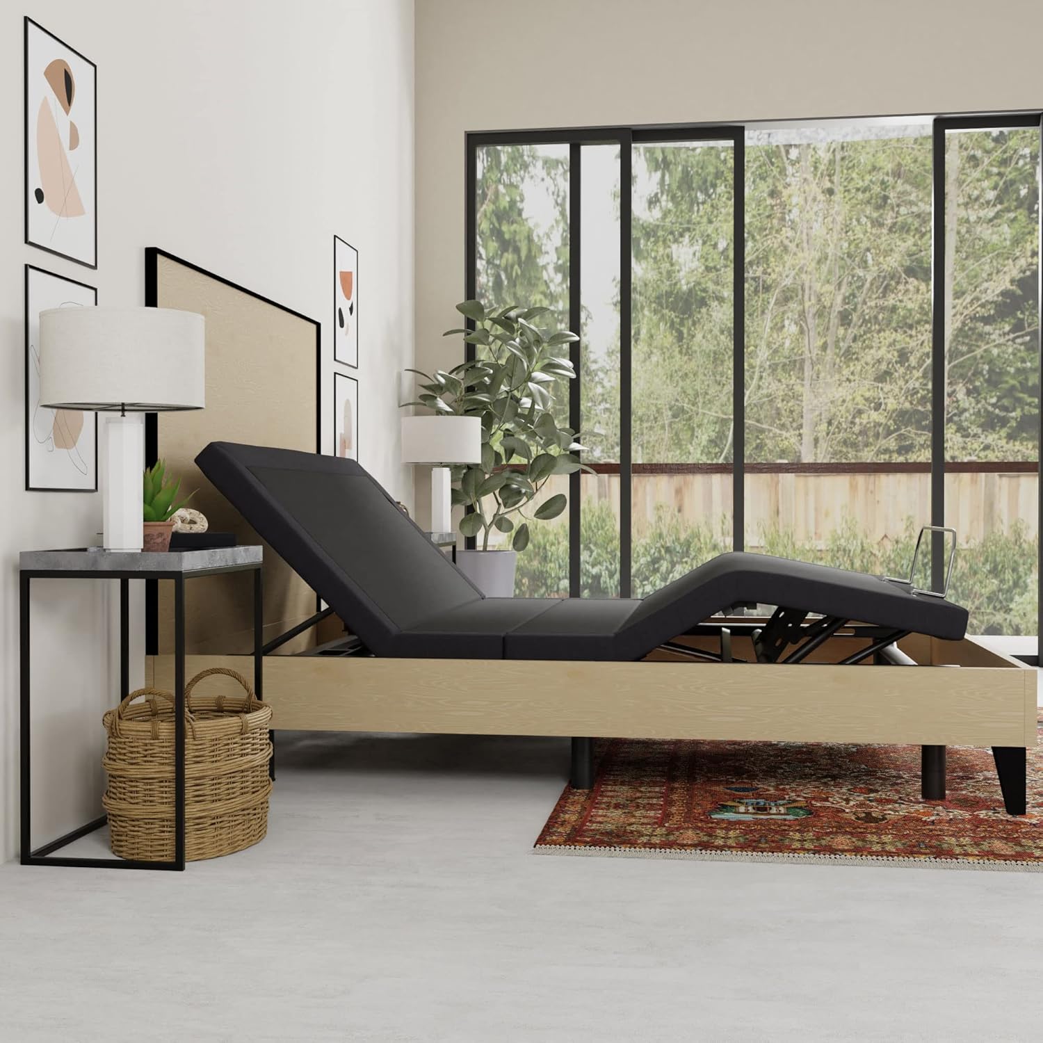 Amazon.com: Blissful Nights e6 Wall Glide Adjustable Bed Frame with ...