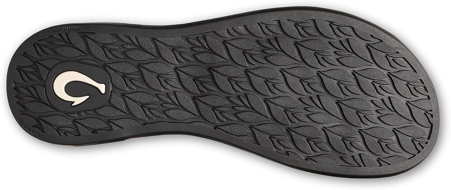 OLUKAI Lei Women's Beach Sandals, Versatile Leather Flip Flops, Soft Straps & Unique Design, All-Day Comfort & Support