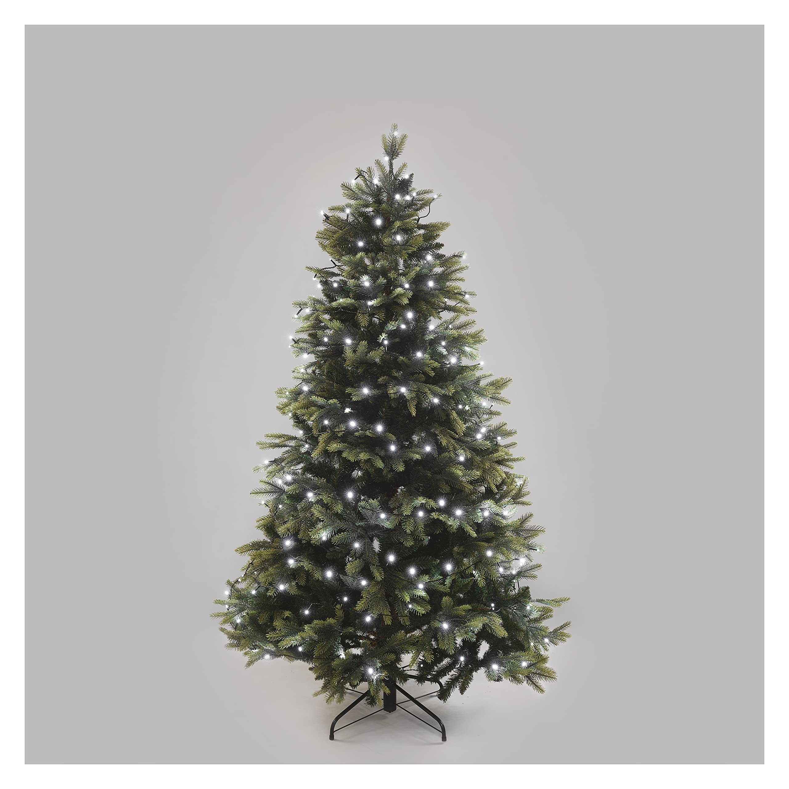 EMOS Catena di luci a LED bianco freddo per interni ed esterni, lunghezza 24 m, IP44, catena di luci di Natale con 240 LED + cavo di 5 m e alimentatore di rete, funzione timer