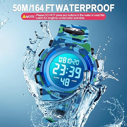 Miniatura 4 de ATIMO Reloj deportivo digital impermeable LED 50M para niños - Regalos para niños
