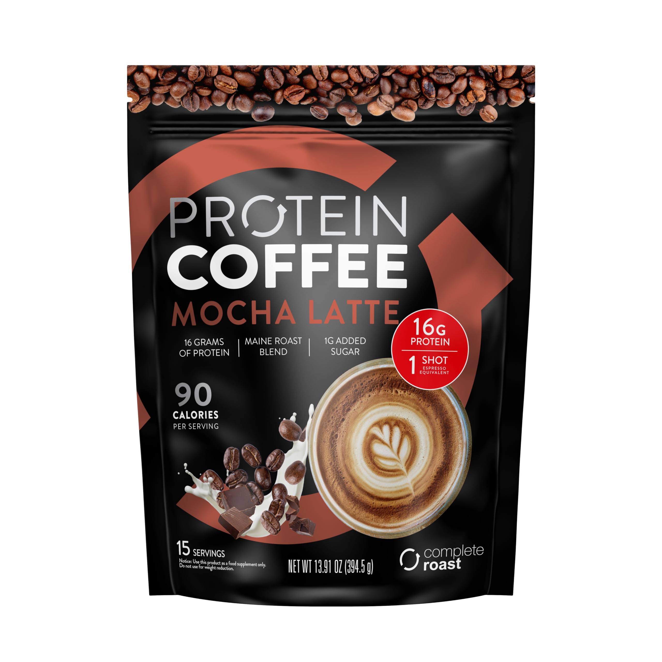 Complete Roast- Mocha Latte- Gourmet Protein Coffee- Maine Roast Blend