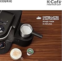 Vista 7 de Keurig Funciona con leche no láctea, espuma caliente y fría, solo cafeteras compatibles K-Café, 34 onzas, espumador de carbón