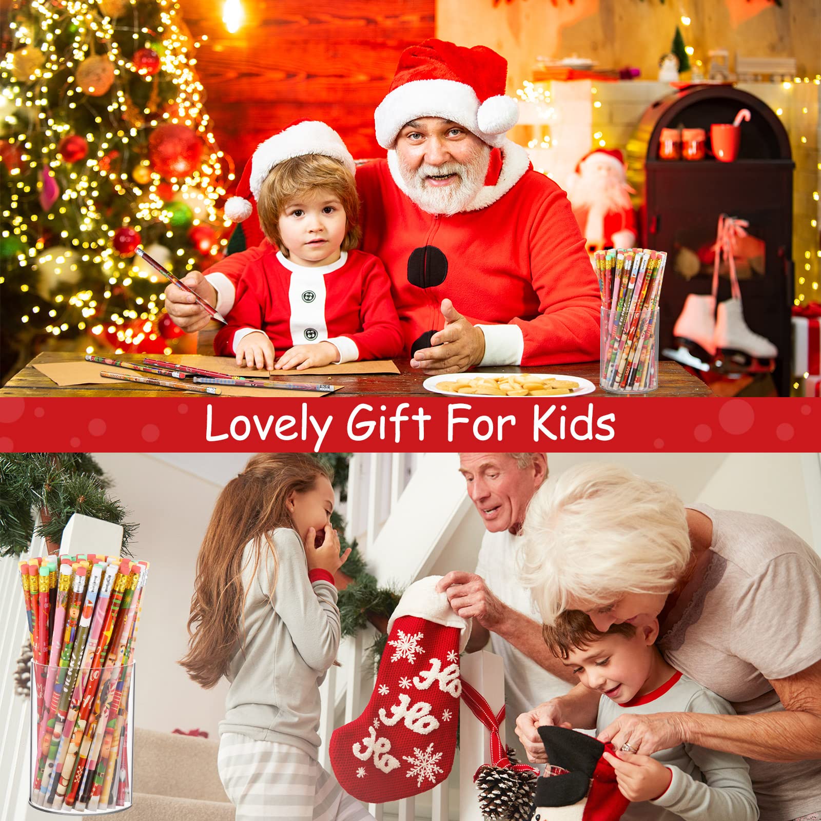 Amazon | Funrous クリスマス鉛筆 クリスマスギフト鉛筆 クリスマス