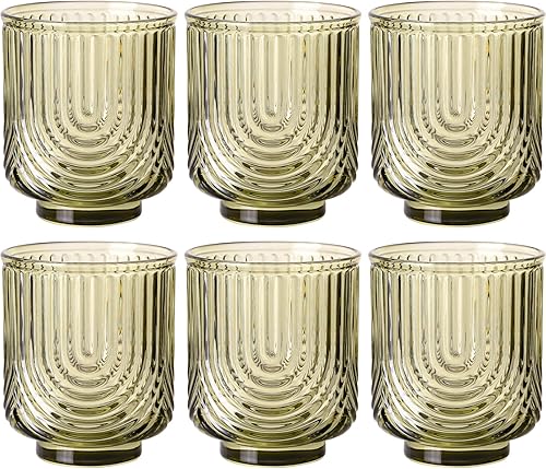 282 vasos de beber vintage de color verde