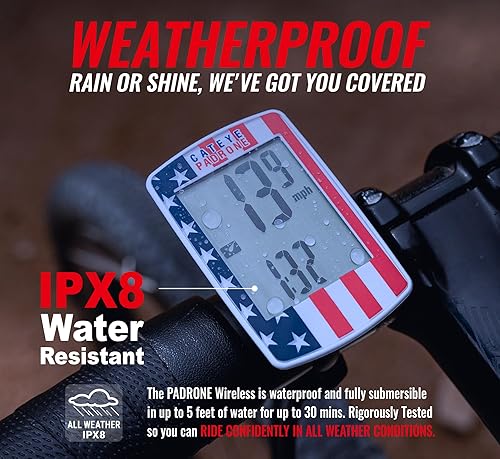 Miniatura 7 de CATEYE Ordenador inalámbrico para bicicletas Padrone ciclocomputadora de gran tamaño, velocímetro inalámbrico y odómetro, montaje FlexTight,