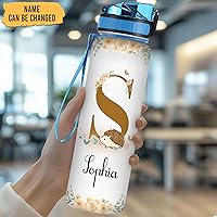 Vista 29 de Hyturtle Botella de agua motivacional personalizada para amantes de los erizos de 32 onzas, 1 litro, fácil de distraer con erizos, botella de agua