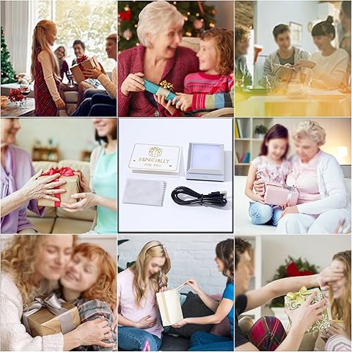 Miniatura 8 de KOMI Estatua de figura de cristal 3D con base de luz LED, grabada con láser, estatuas de cruz de mano, regalos religiosos para mujeres y hombres,