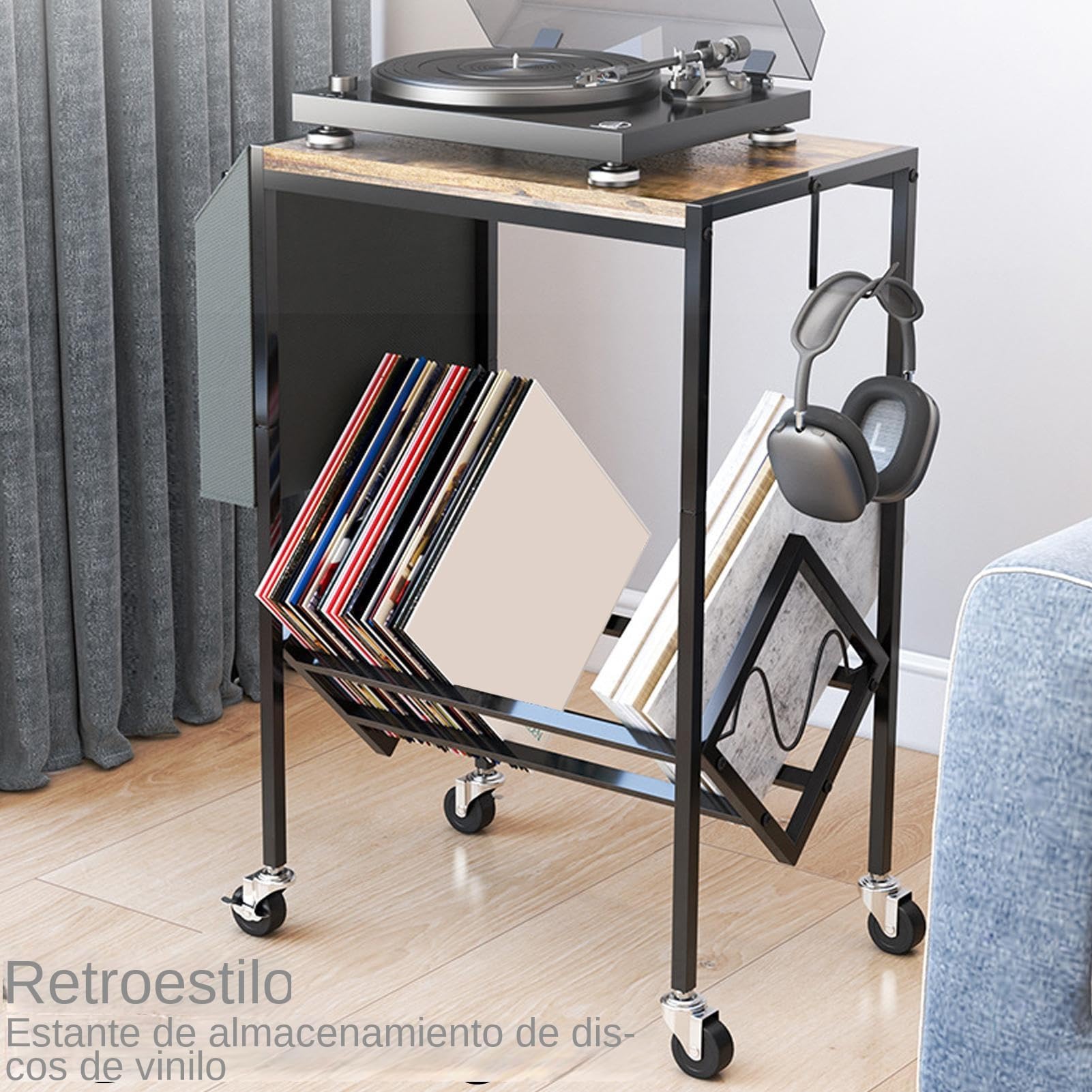 Supporto per dischi in vinile a doppio strato, ideale per collezionisti e appassionati