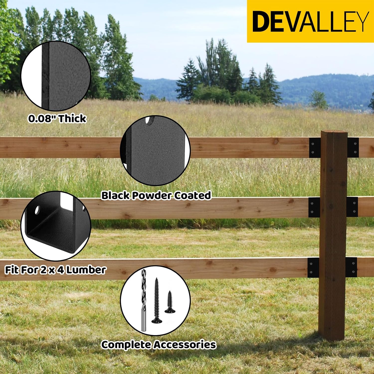 Concealed Joist Hanger Brackets, Woodwork Concealed-Flange Hanger for 2" x 8”(Actual:1.5" x 7.5“) Lumber,U-Shaped Joist Steel Bracket for Wood Fence,Porch,Swing,Handrails(12Pack)