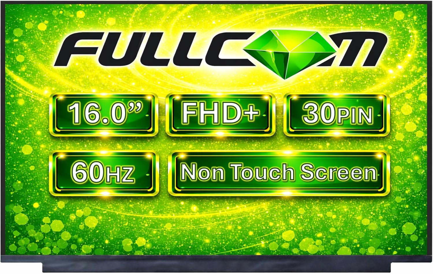 New LCD Replacement Screen (Non Touch) 16.0 Inch IPS (No Brackets) B160UAN04.2 WUXGA 1920x1200 30 Pin Matte for Lenovo PN SD11K06190 FRU 5D11K06193 for Laptop/Display/Screen/LCD Application