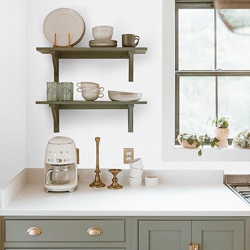 Miniatura 8 de Qianglive Papel tapiz de espuma de algodón autoadhesivo con textura, papel tapiz grueso, papel tapiz de vinilo blanco para decoración de pared,