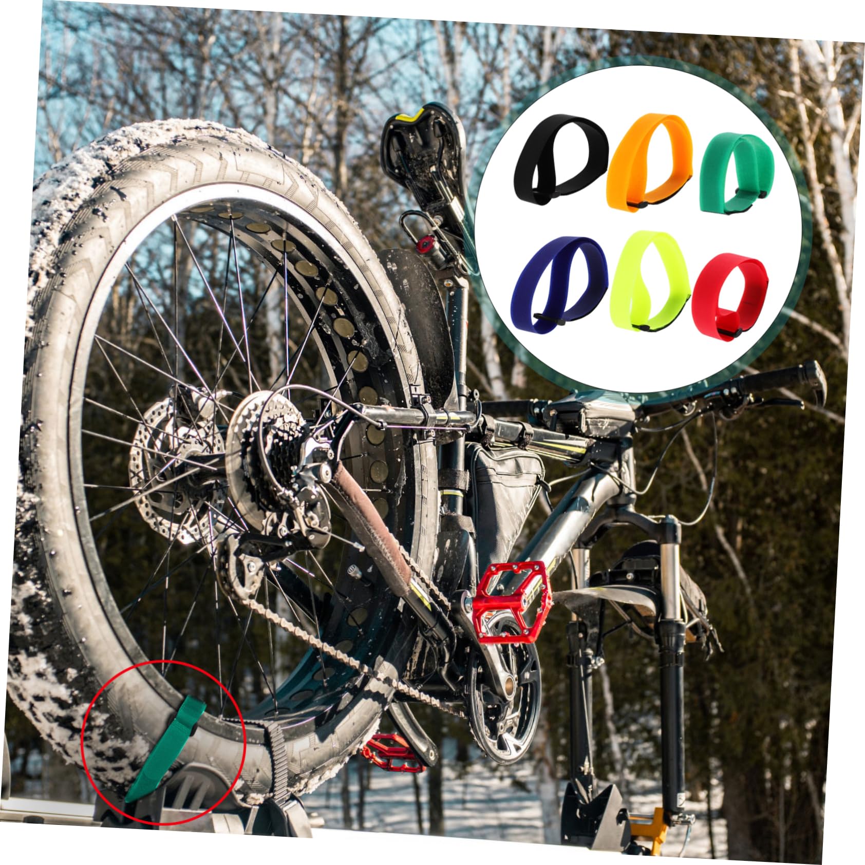 BESPORTBLE Sets Adjustable Length Cinch Straps Secure Bike Wheels Power Strips and More Pcs