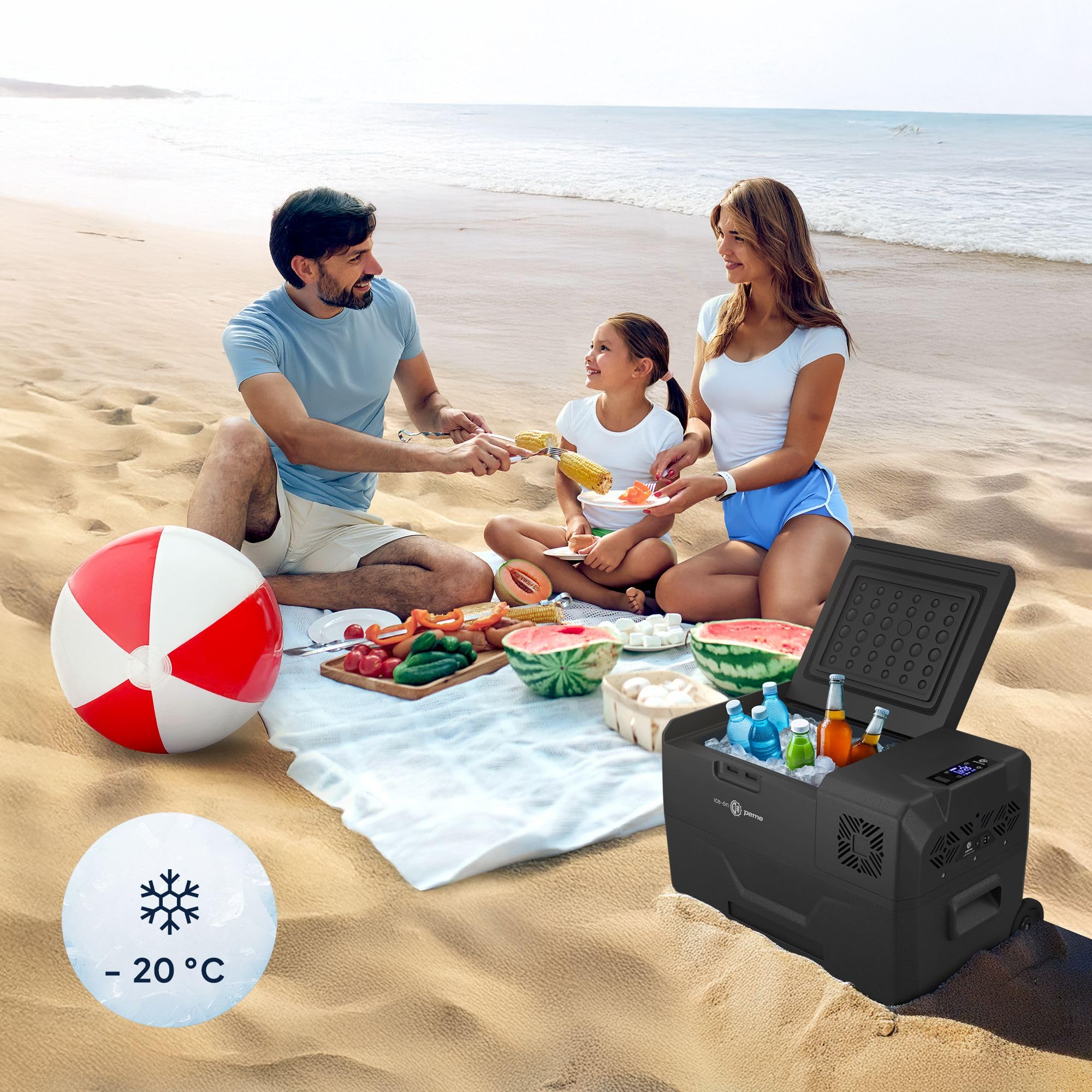 Peme Kompressor Kühlbox Auto Elektrisch Kühlschrank Camping Tragbar 12/24V 220-240V 27L 39L Expedition