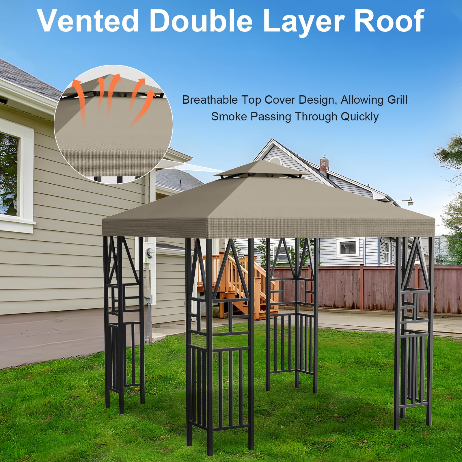 Snapklik.com : Gazebo Canopy Replacement Outdoor Grill Shelter Canopy