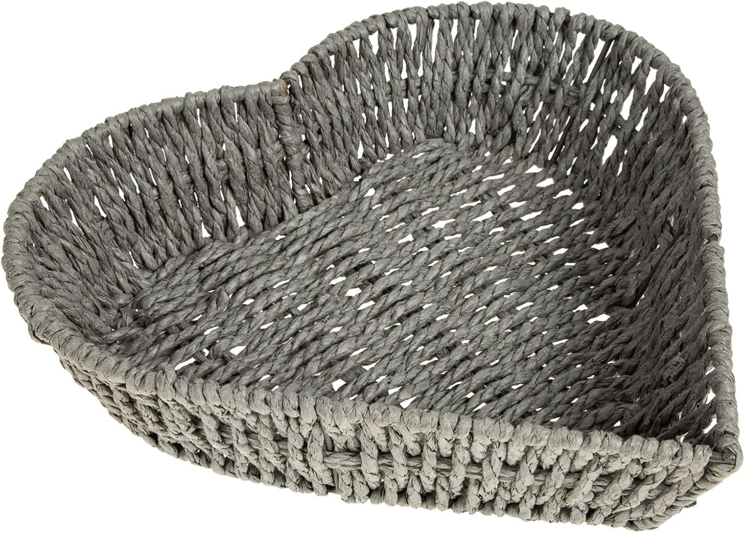 Paper Rope Heart Basket Willow Food Basket Sundries Basket Woven Food Serving Bowl Small Woven Basket Paper Rope Basket Heart Basket Tray Snack Containers Heart s Wedding Wicker