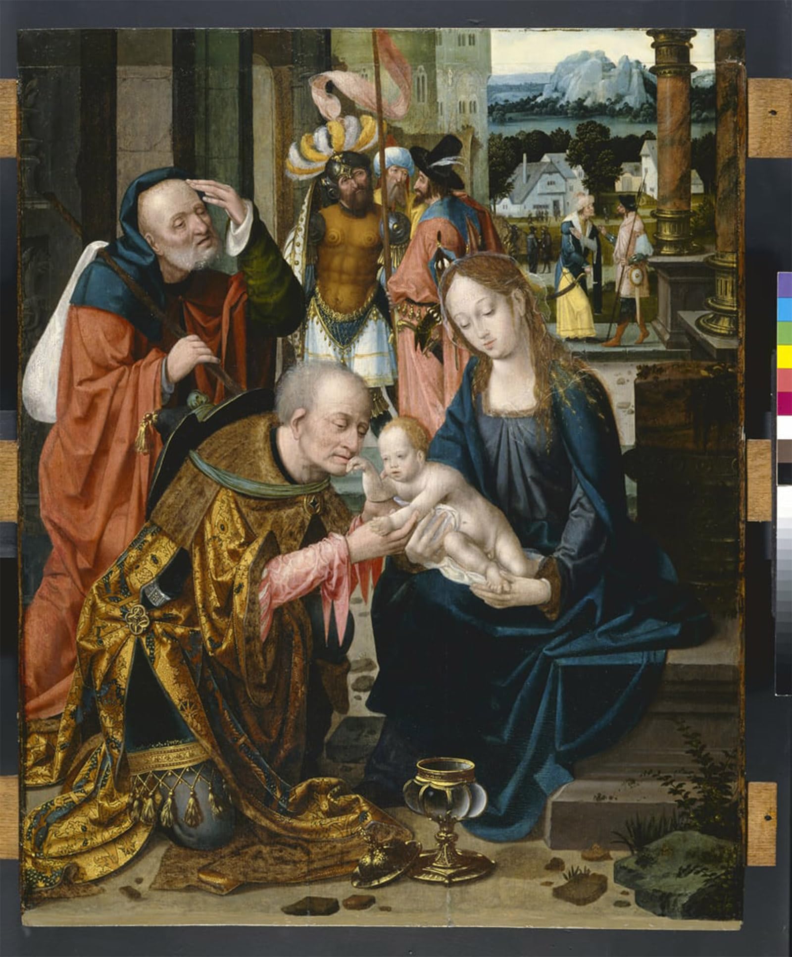 SERENDIPITP Aesthetic Poster Photo Wall Print Retro Picture the Adoration of the Kings by Joos Van Cleve Modern Wall Artwork for Home Decor 60x90cm