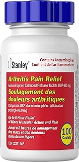 Stanley Pharmaceuticals Arthritis Pain Relief Tablets USP 650 Mg 100 count(packaging might vary)