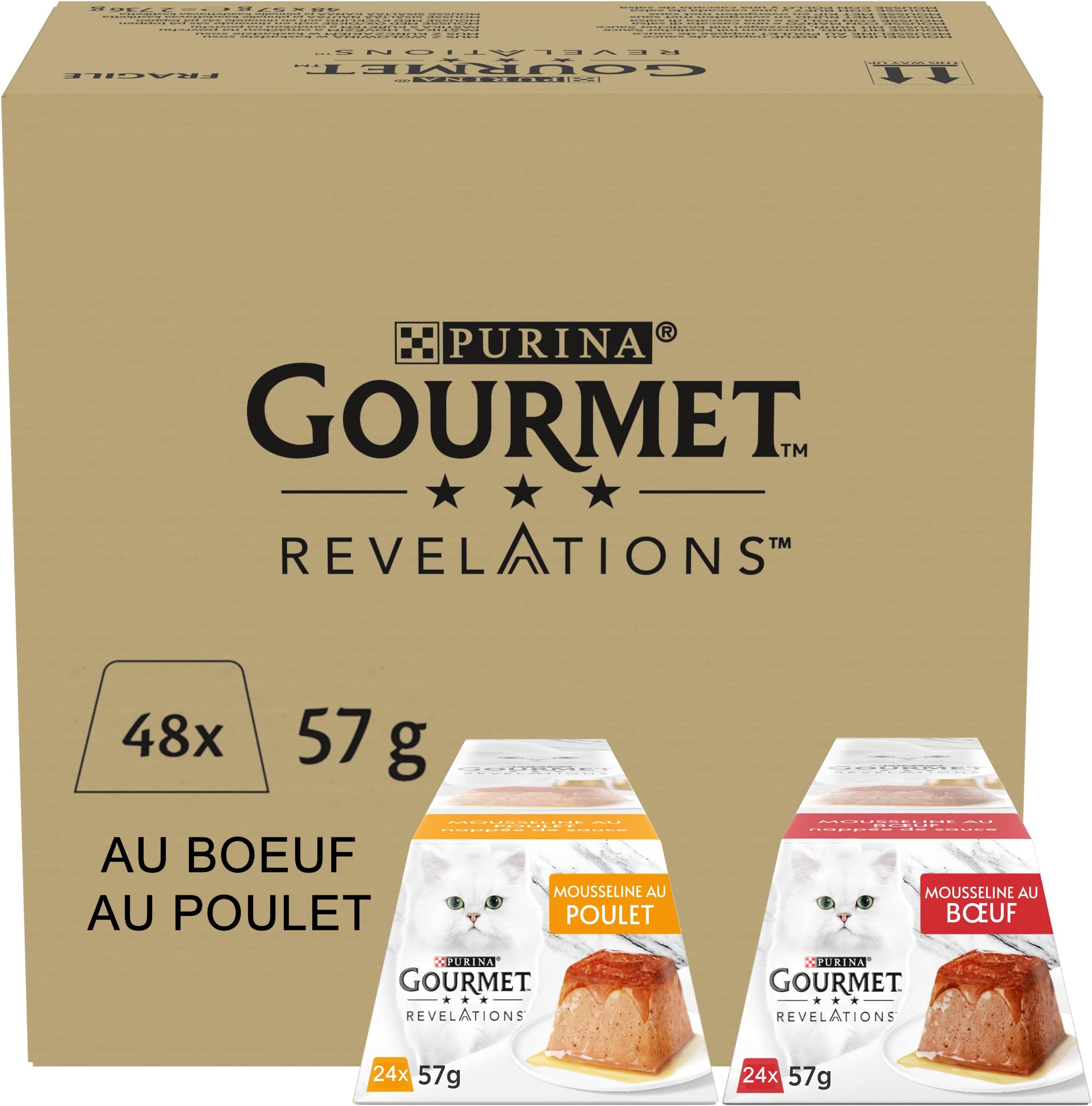 Gourmet Revelations Beef and Chicken Wet Cat Food 48x57 g Amazon.co