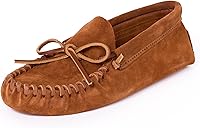 Minnetonka Men's Leather Laced Soft Sole Moccasins - Handcrafted Suede Slip-Ons for Cloud-Like Comfort