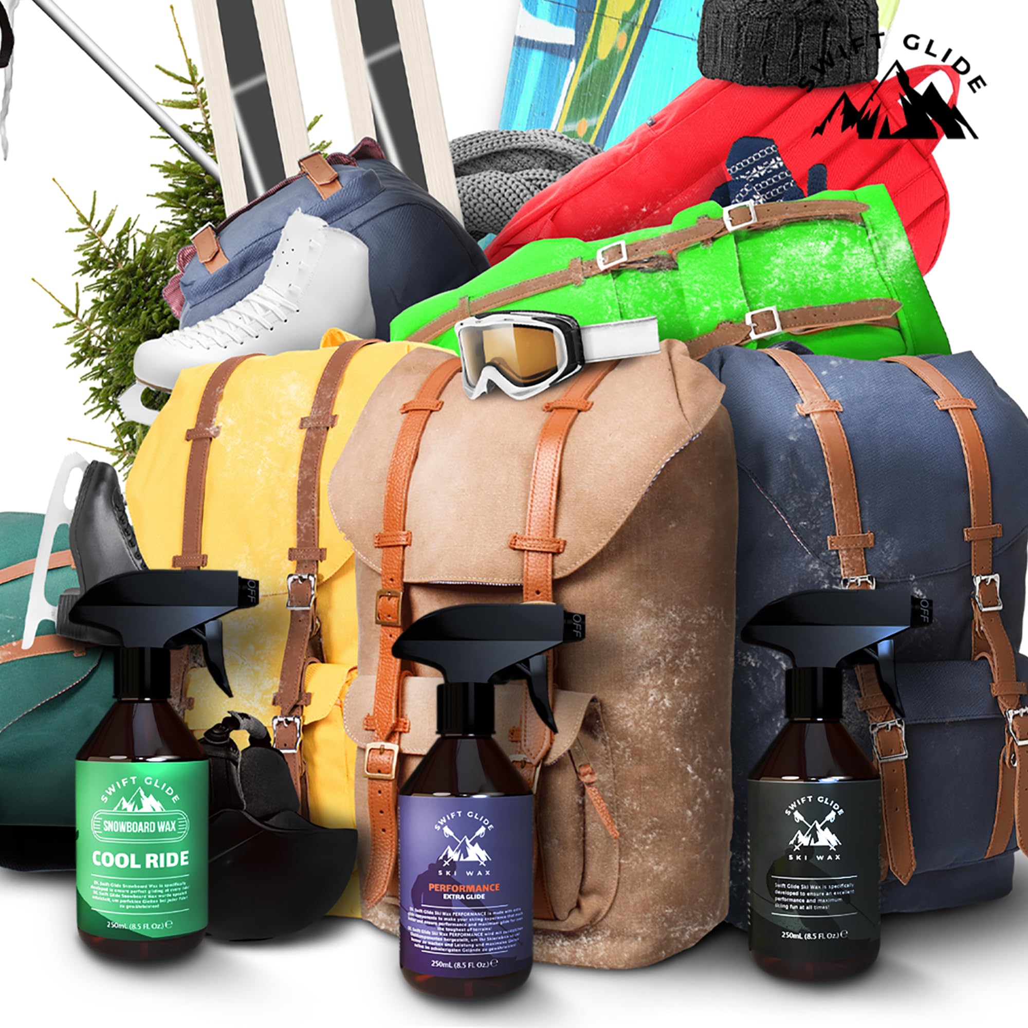 Cera Esqui y Snowboard en Spray - 250ml - Fácil Aplicación - No Mancha - Logra un Deslizamiento Superior en la Nieve - Cera para Esquis - Cera Snowboard