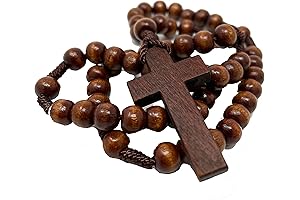 Faithful Catholic Wood Rosary: Rosary Beads Catholic for Men