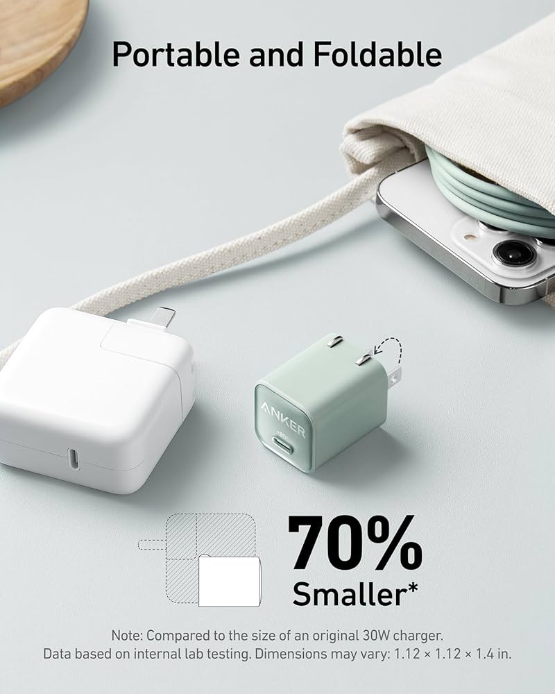 Anker 511 30W USB C GaN Charger - Compact, Fast, and Reliable