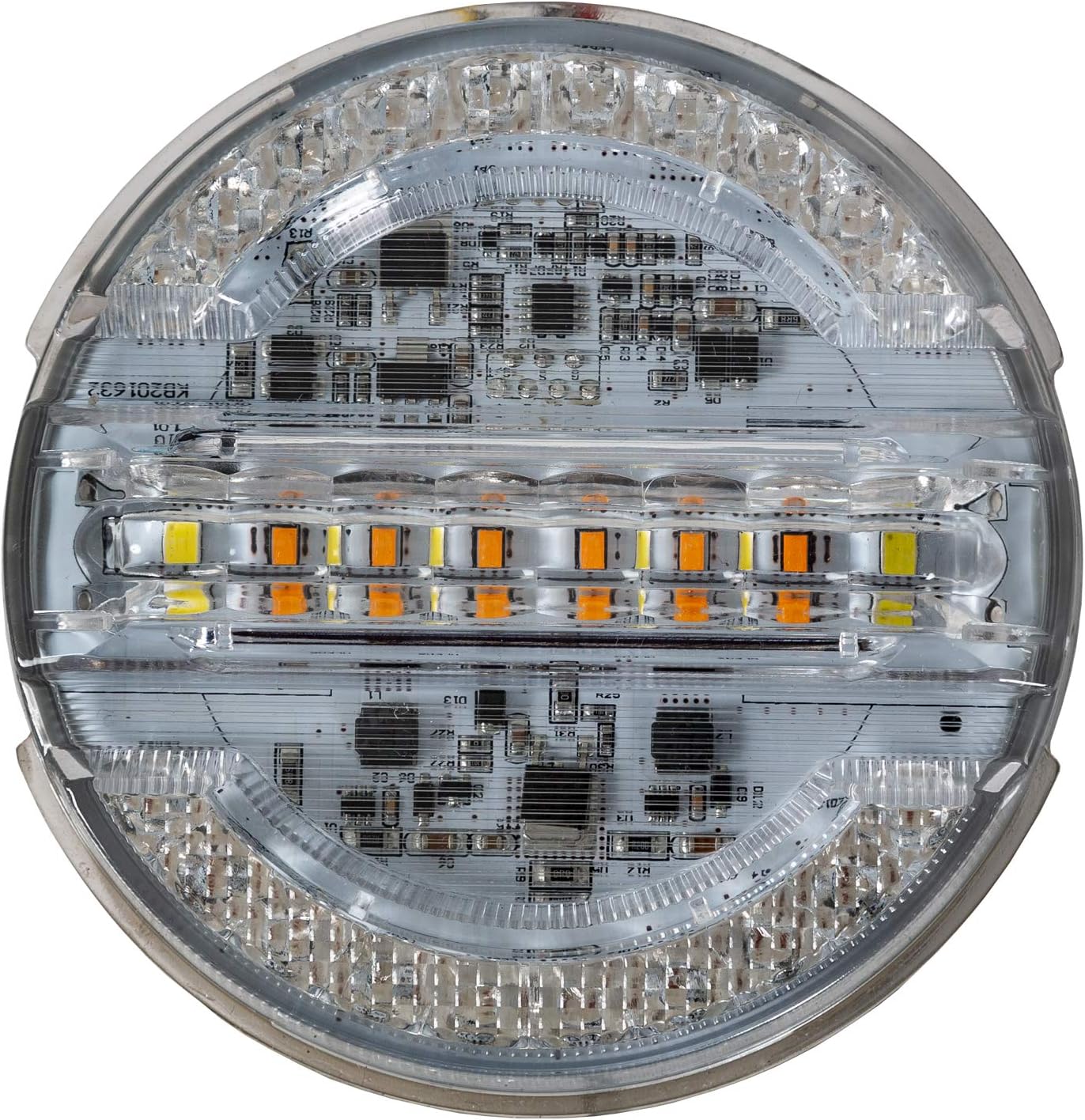 Buyers Products 5624432 4" LED Stop/Turn/Tail, DOT Backup & Amber Strobe Light, SAE J595 Class 1, IP69K Waterproof, 19 Flash Patterns, FMVSS 108 Compliant