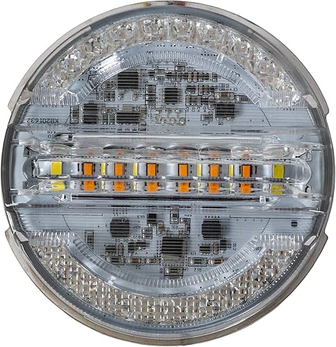 Miniatura 6 de Buyers Products 5624432 - Luz LED de parada/giro/cola de 4 pulgadas, respaldo DOT y luz estroboscópica ámbar, SAE J595 Clase 1, IP69K impermeable,