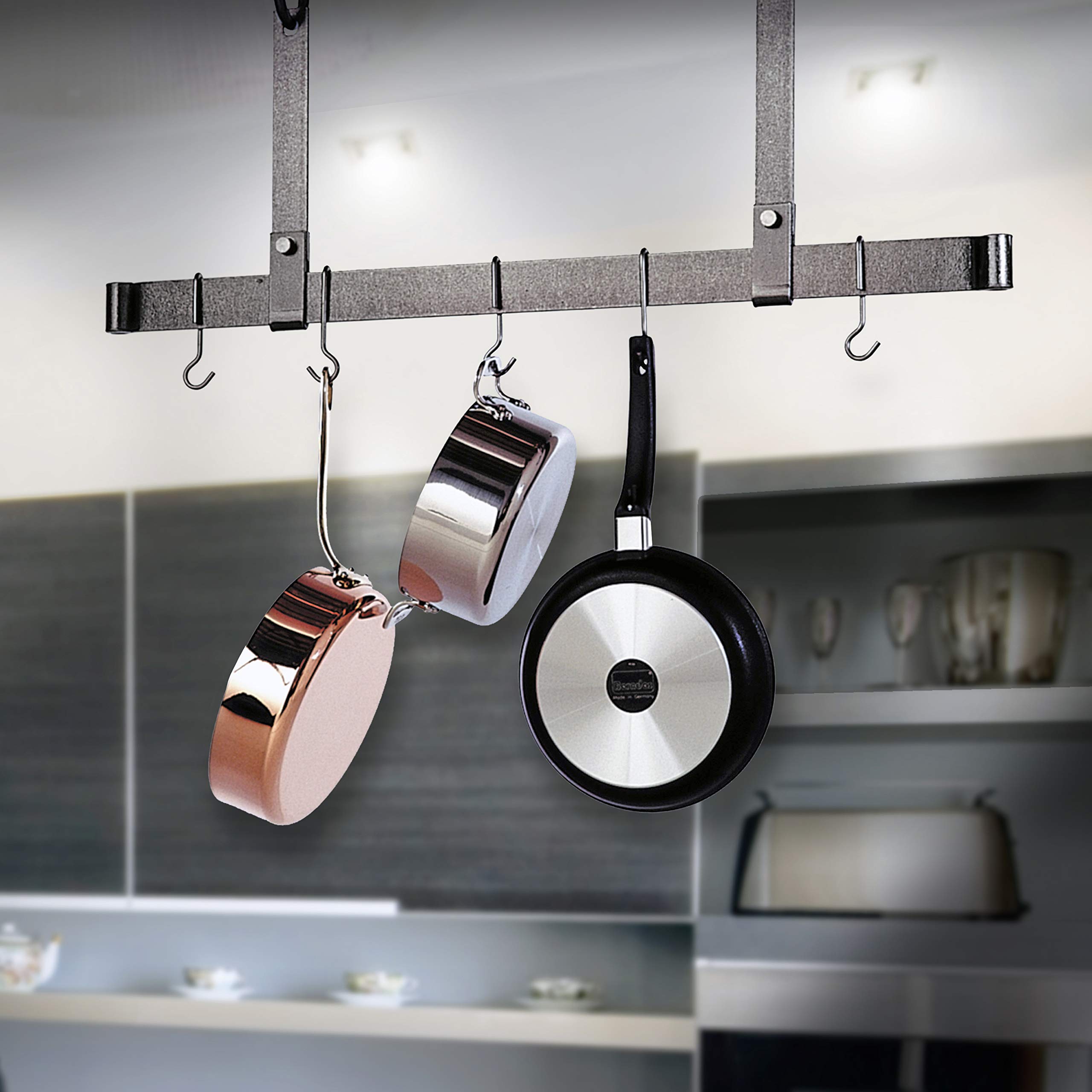 Enclume Premier Portavaso A 3 Ripiani In Acciaio Martellato – Resistente E Artigianale, Dimensioni 44,5x38x85 Cm, Prodotto USA